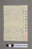 藏品(新竹車站發車時間表)的圖片