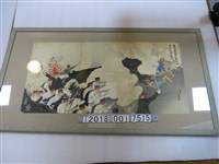 藏品(關口政治郎發行《臺灣島基隆近衛師團奮戰敵軍擊破》畫作)的圖片