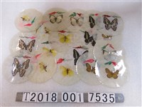藏品(蝴蝶塑膠杯墊)的圖片