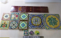 藏品(花紋幾何圖樣彩繪磁磚)的圖片