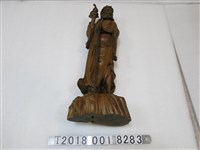 藏品(澎湖廳白沙庄通梁鄭利製木雕李鐵拐神像)的圖片