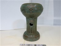 藏品(綠釉雙獅鼓椅)的圖片