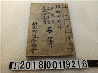 藏品(新莊郡道路協會評議員道路委員道路指導員名簿)的圖片