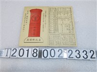 藏品(臺北郵便局郵便指南)的圖片