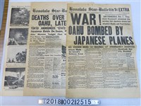 藏品(日軍襲擊太平洋地區事件相關報紙)的圖片