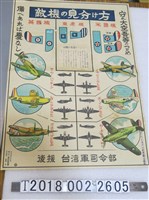 藏品(南方防空普及會發行分辨敵機介紹海報)的圖片