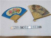 藏品(風景畫及花摺扇)的圖片