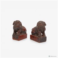藏品(雙獅一對)的圖片