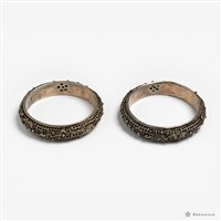 藏品(花卉銀珠銀鐲一對)的圖片