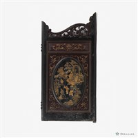 藏品(四面彩繪推門一對)的圖片