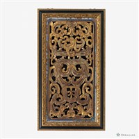 藏品(圖龍花卉飾板一對)的圖片