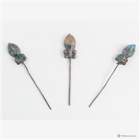 藏品(銀琺瑯髮飾三件)的圖片