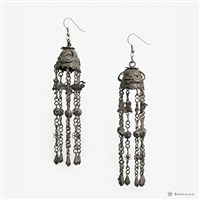 藏品(銀刻花耳墜)的圖片