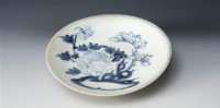 藏品(青花湖石牡丹花草紋盤)的圖片