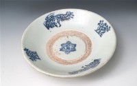 藏品(青花印花紋盤	 	)的圖片