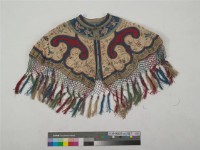 藏品(橙黃地如意繡花雲肩)的圖片