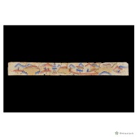 藏品(山景人物紋彩紙)的圖片