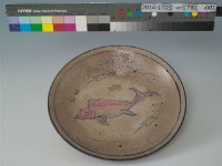 藏品(青花粉紅彩魚紋盤 	)的圖片