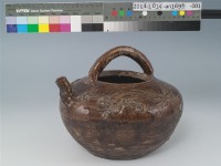 藏品(褐釉提樑龍紋注壺 	)的圖片