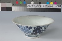 藏品(青花壽字牡丹紋碗	 	)的圖片