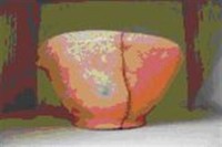 藏品(紅褐色夾砂直口帶穿平底缽)的圖片