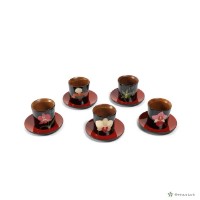 藏品(蘭花竹杯漆器組)的圖片