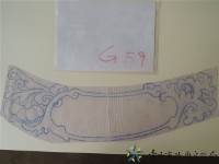 藏品(花草堵框(右)手繪稿)的圖片