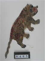 藏品(中國河北皮影戲偶─老虎)的圖片