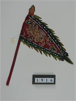 藏品(中國河北皮影戲道具─旌旗)的圖片