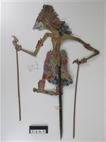 藏品(印尼爪哇島皮影戲偶─王（帶皇冠）及貴族)的圖片