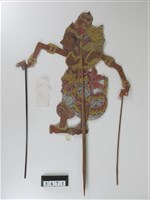 藏品(印尼峇厘島皮影戲偶─王（帶皇冠）及貴族)的圖片