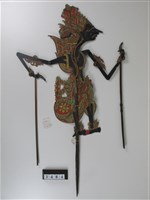 藏品(印尼爪哇島皮影戲偶─王（帶皇冠）及貴族 )的圖片