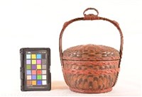 藏品(竹編朱紅檳榔籃)的圖片