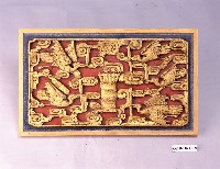 藏品(朱漆貼金仙鶴啣籤木雕板)的圖片