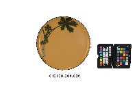 藏品(黃漆堆錦木瓜紋圓盤)的圖片