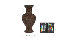 藏品(雕刻山水人物花卉紋朱漆瓶)的圖片