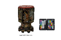 藏品(黑漆金骨填彩美女花鳥紋糕餅座)的圖片