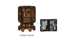 藏品(金雕人物花卉紋糕餅座)的圖片