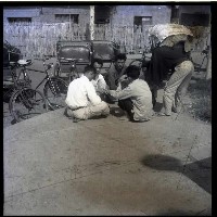 藏品(三人車夫玩牌)的圖片