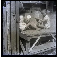 藏品(玩牌的小孩)的圖片