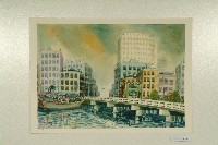 藏品(水彩畫：五福路橋（仁愛河）)的圖片