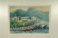 藏品(水彩畫：遠眺市政府（仁愛河）)的圖片