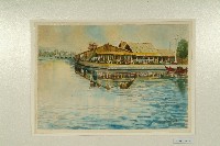藏品(水彩畫：河邊民宅倒影（仁愛河）)的圖片