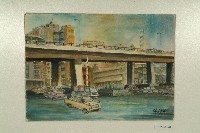 藏品(水彩畫：民族路橋)的圖片
