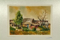 藏品(水彩畫：凹仔底民房)的圖片