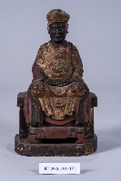 藏品(黑紅鎏金清水祖師木雕神像)的圖片