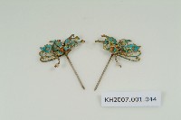 藏品(銀鎏金點翠蝴蝶紋簪)的圖片