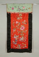 藏品(雙色絲緞鳳凰鴛鴦彩繡門簾)的圖片