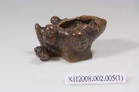 藏品(黃楊木天然樹瘤人面菸灰缸)的圖片