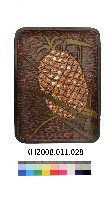 藏品(雕刻鑲貝彩繪填漆鳳梨紋方盤)的圖片